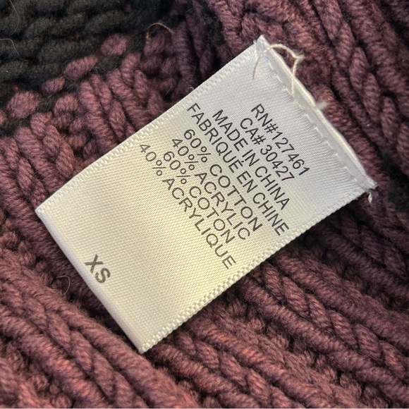 Wildfox Blue and Purple Cardigan with Chunky Knit and Wrap Design - Picture 6 of 7